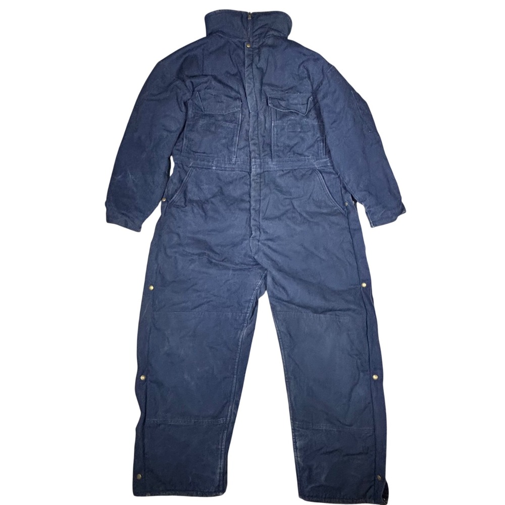 WearGuard Insulated Coveralls Mens 2XL Reg Navy Thinsulate Work Jumpsuit USA VTG